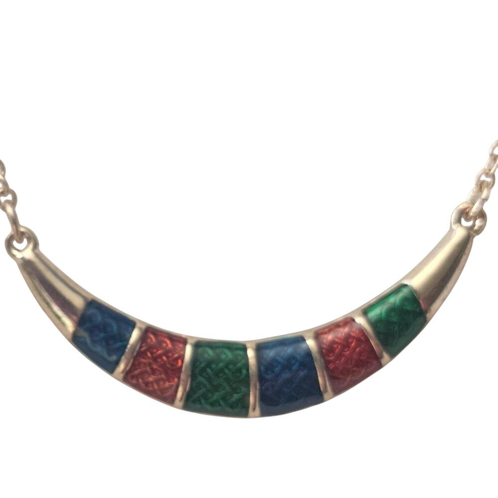 Egyptian Revival Avon NRQ  Enamel Necklace